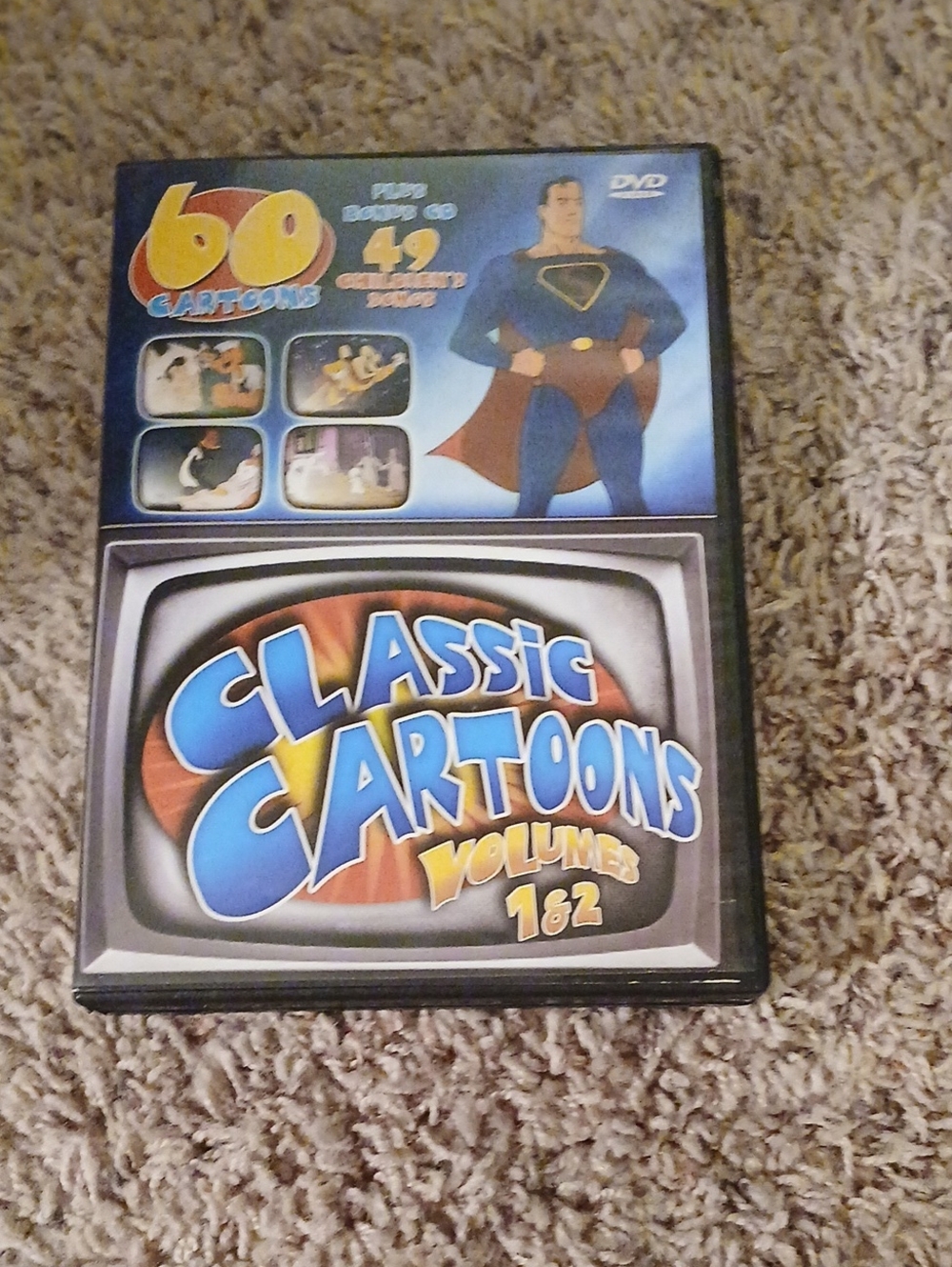 Classic Cartoons Volumes 1 & 2 DVD - Blue, Red, Yellow Artwork